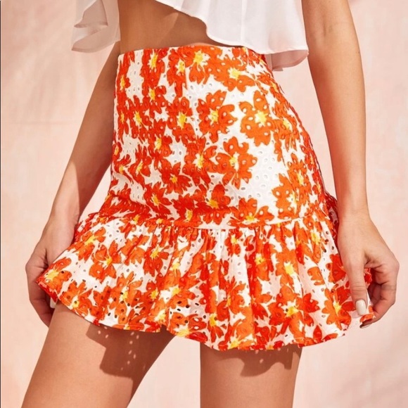 SHEIN Skirts Floral Midi Skirt For Woman Never Use New Nice For